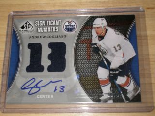 09 - 10 Sp Game Significant Numbers Andrew Cogliano Auto 11/13 Sn - Ac
