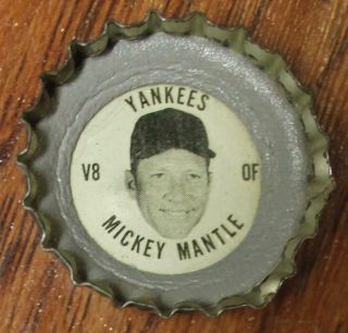 1967 Mickey Mantle Coca Cola Coke Bottle Cap York Yankees V8