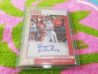 Ryan Finley 2019 Contenders Draft Game Day Ticket 7 Rookie Card Rc Auto 1/10 Sp