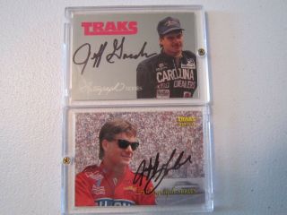 Jeff Gordon 1992 & 1994 Traks Autographs