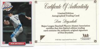 Don Drysdale 1993 Nabisco All Star Autograph Signed Auto W/ La Dodgers