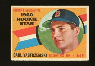 1960 Topps 148 Carl Yastrzemski Boston Red Sox Rc Rookie Hof