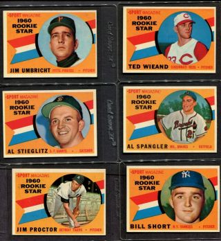 1960 Topps Baseball Cards 20 Diff.  Rookie Stars Sharp Corners Ex To Nrmt