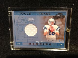 Peyton Manning 2001 Playoff Absolute Memorabilia Tools Of The Trade Tt - 13 Colts