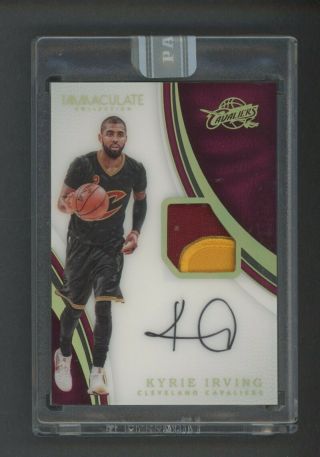2016 - 17 Immaculate Acetate Kyrie Irving Signed Auto Patch 1/1 Black Box