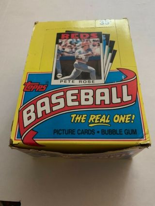 1986 Topps Baseball Wax Box.  Straight From Case.  36 Packs