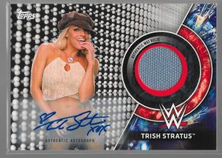 2018 Topps Wwe Womens Division Auto Mat Relic Trish Stratus 10/10 Amr - Ts