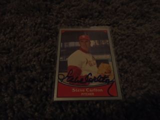 Steve Carlton 1990 Pacific Baseball Legends Auto Autograph Signed In Person