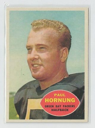 1960 Topps 54 Paul Hornung Packers Nm - Mt Centered L@@k