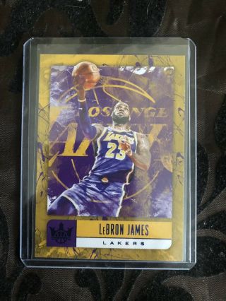 Lebron James Panini Court Kings Yellow 05/25 Lakers