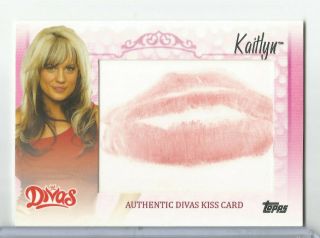 2013 Topps Divas Wwe Kaitlyn Authentic Kiss Card