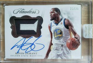 2017 Flawless Kevin Durant Gu Logo Patch & Auto Autograph /25