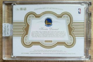 2017 Flawless KEVIN DURANT GU Logo Patch & Auto Autograph /25 2