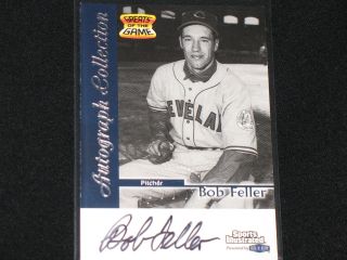 Bob Feller 1999 Fleer Sports Illustrated Hof Auto Card Cleveland Indians