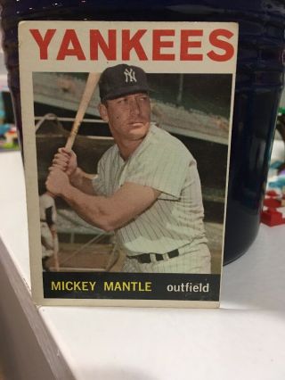 1964 Topps 50 Mickey Mantle - York Yankees - Hof