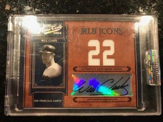 Will Clark 2004 Playoff Prime Cuts Jersey Number Autograph D/22 - Sf Giants