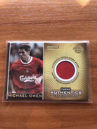 2003 Topps Premier Gold Michael Owen Authentics Patch Liverpool
