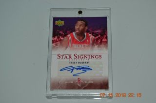Tracy Mcgrady 2007 Upper Deck Star Signings Gold Auto D 03/10 Exquisite Hof