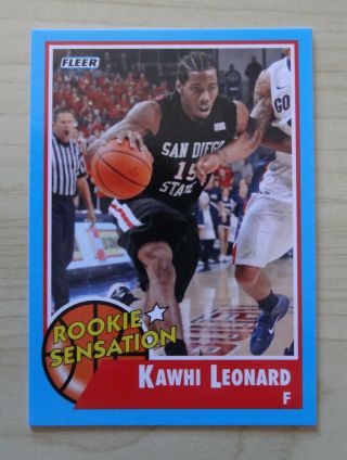 2011 - 12 Fleer Retro Kawhi Leonard Rookie Sensation Rc 59 Spurs Raptors Clippers