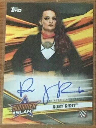 2019 Topps Wwe Summerslam Ruby Riott Silver Parallel Auto Card ’d 24/25