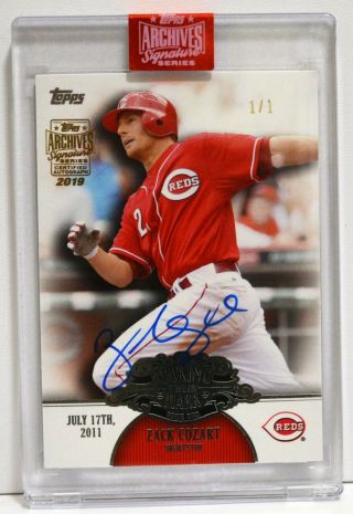 2019 Topps Archives Signature Edition Zack Cozart Auto 1/1 Reds