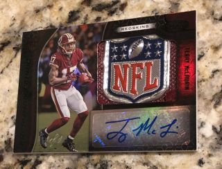 2019 Panini Certified Terry Mclaurin 1 Of 1 Rc Auto & Nfl Shield