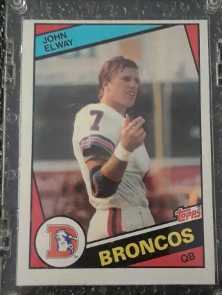 1984 Topps John Elway Denver Broncos 63 Rc Football Card