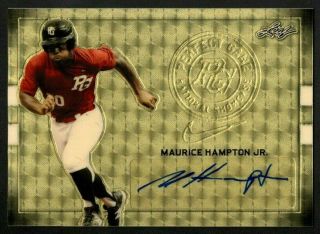 Maurice Hampton Jr 2018 Leaf Perfect Game Gold Rookie Autograph 1/1 Padres