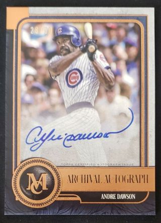 2019 Topps Museum Andre Dawson Auto Copper Parallel /50 Chicago Cubs