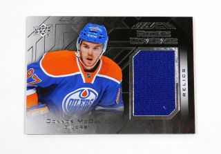 Connor Mcdavid 2015 - 16 Ud Black Rookie Coverage Player Worn Rookie Jersey