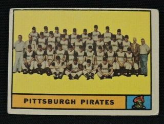 1961 Topps 554 Pittsburgh Pirates Team Card