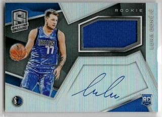 Luka Doncic Rc 2018 - 19 Panini Spectra Rookie Jersey Auto Autograph 13/299