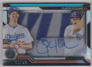 Clayton Kershaw Signature Patch Card 2016 Topps Strata 01/25 Los Angels