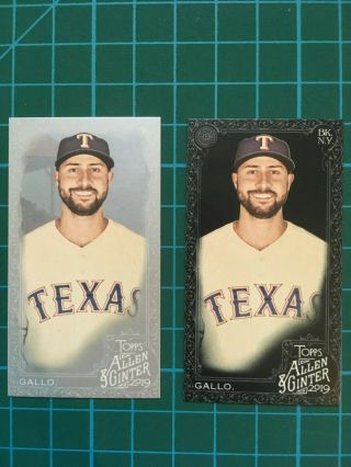 Joey Gallo 2019 Topps Allen & Ginter X Silver Mini 1/1 One Of One Ssp Rangers