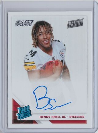 2019 Panini The National Benny Snell Jr.  Rated Rookie Next Day Auto Ssp Steelers
