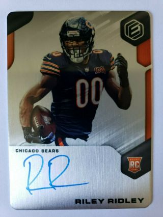 Riley Ridley 2019 Elements Rookie Steel Signatures Auto On Card Rc 42/150 Bears