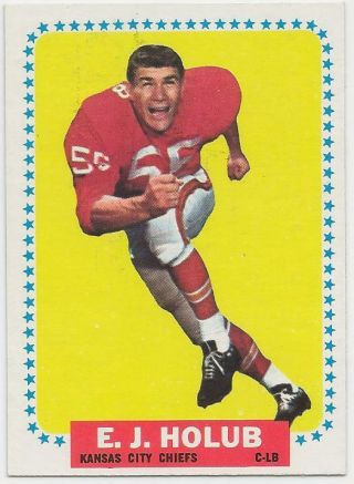 1964 Topps Football Card 100 E.  J Holub  Texas Tech Red Raiders,  Kc Chiefs