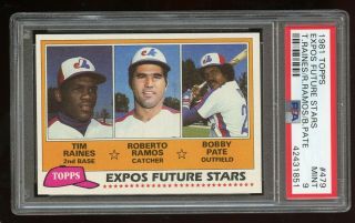 1981 Topps Baseball Tim Raines Rookie 479 Card Psa 9