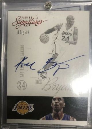 2012/13 Panini Signatures Kobe Bryant Auto /49.  Los Angeles Lakers Very