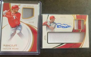 Taylor Ward 2019 Panini Immaculate Rc Dual Patch Auto /99 And Patch /49 Angels