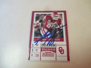 Adrian Peterson Vikings / Sooners Signed Autographed Trading Card W/coa