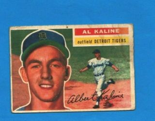 1956 Topps 20 Al Kaline Detroit Tigers Hof White Back Poor