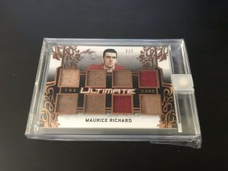 2018 - 19 Leaf Ultimate Maurice Richard 8 Piece Game Jersey Pads 1/7