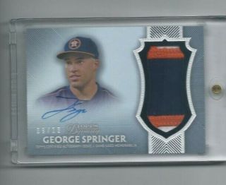 2018 Topps Dynasty George Springer 3 - Color Game Patch Auto /10 Astros