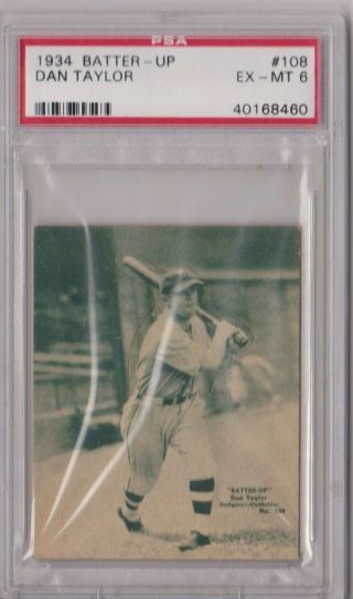 1934 Batter - Up Dan Taylor 108 Psa 6 P427