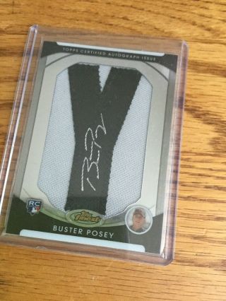 2010 Topps Finest Buster Posey Auto Letter Patch 051/284