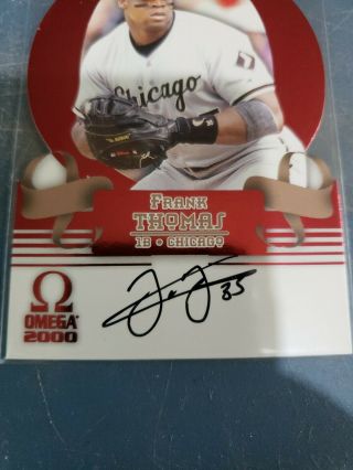 Frank Thomas 2000 Pacific Omega Signatures Die cut Red 5 Autograph 4