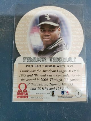 Frank Thomas 2000 Pacific Omega Signatures Die cut Red 5 Autograph 6