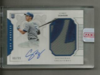 2016 Panini National Treasures Corey Seager Auto Autograph Patch Rc Ed 80 / 99