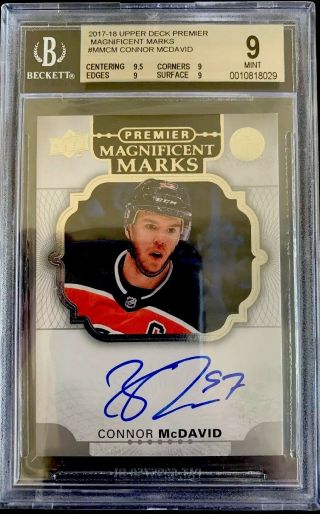 Ud Premier Magnificent Marks Connor Mcdavid On Card Auto Bgs 9/10